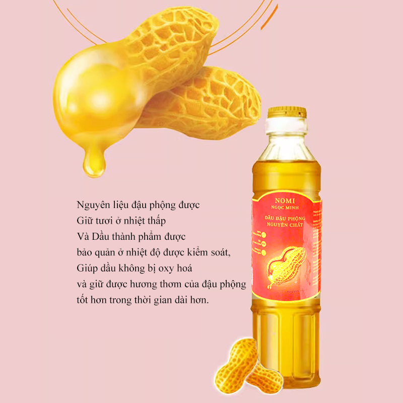 Dầu đậu phộng nguyên chất dung tích 400ml tốt cho sức khỏe