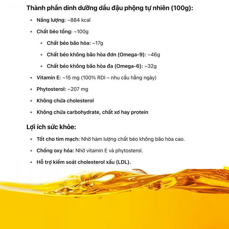 Dầu đậu phộng nguyên chất dung tích 400ml tốt cho sức khỏe