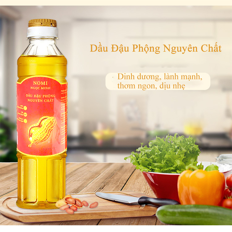 Dầu đậu phộng chai lớn 1000ml – nguyên chất, nấu ăn ngon hơn